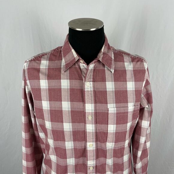 Banana Republic Factory 100% Cotton Gingham Print Button Front Shirt - Men’s L - Picture 4 of 7